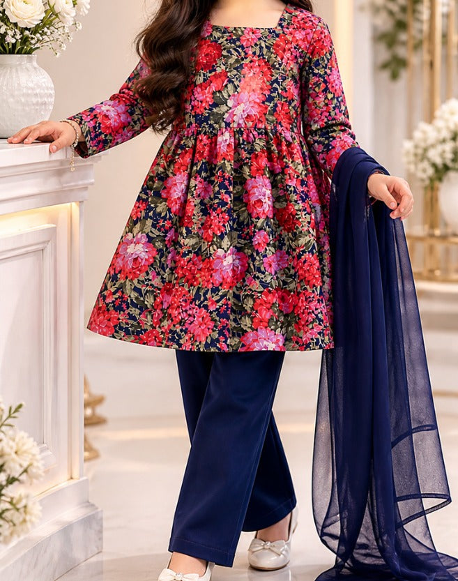 Girls Floral 3-Piece Suit