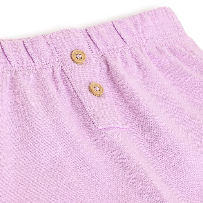 Girls Light Lilac Solid Joggers