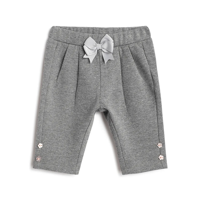 Girls Medium Grey Embellished Trousers