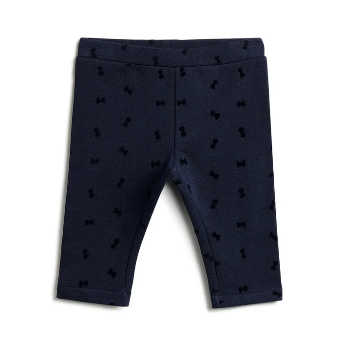 Girls Navy Printed Leggings