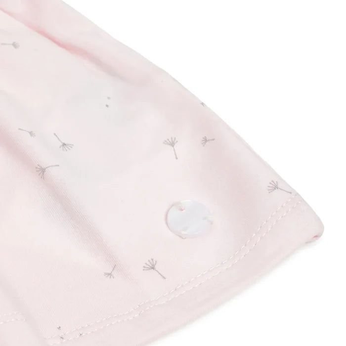 Girls Pink Floral Printed Dress With Shorts