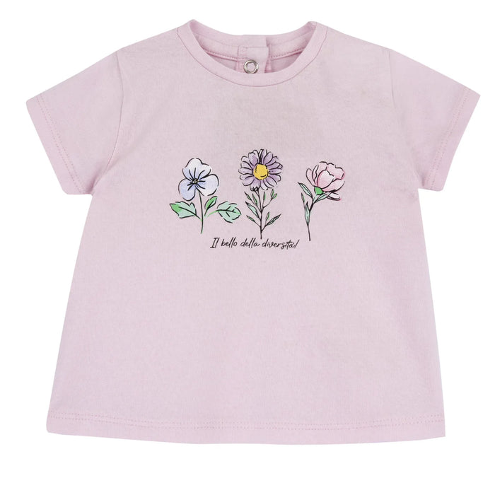 Girls Pink Graphic Printed T-shirt