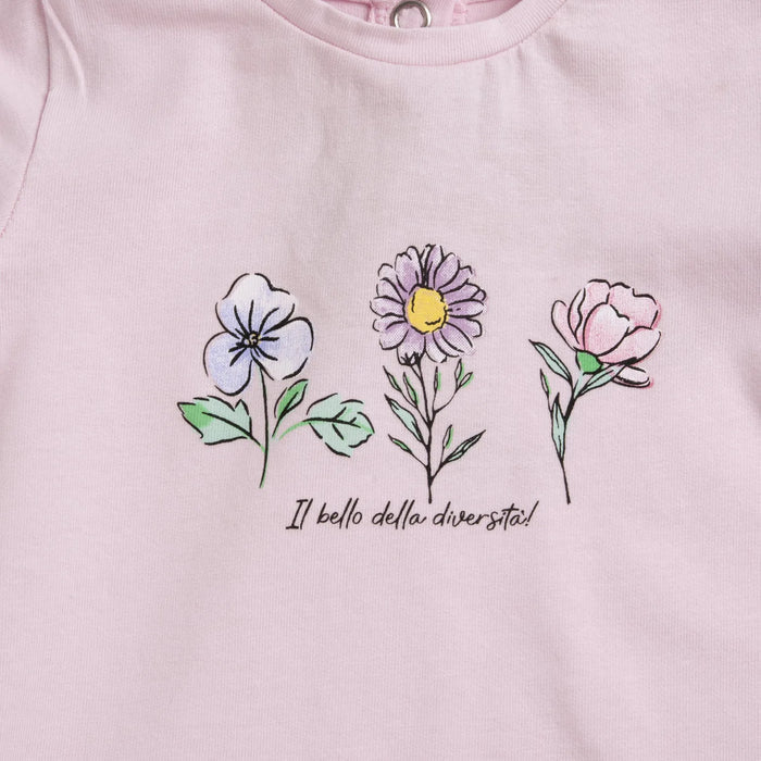 Girls Pink Graphic Printed T-shirt