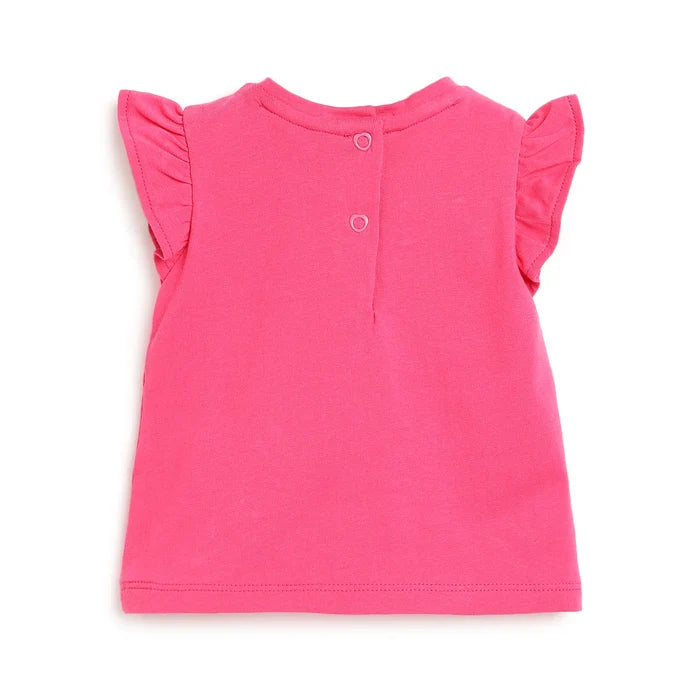 Girls Pink Graphic Printed Top