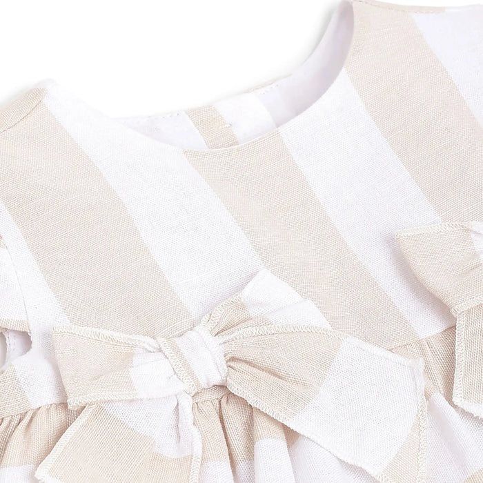Girls Striped Dress With Shorts