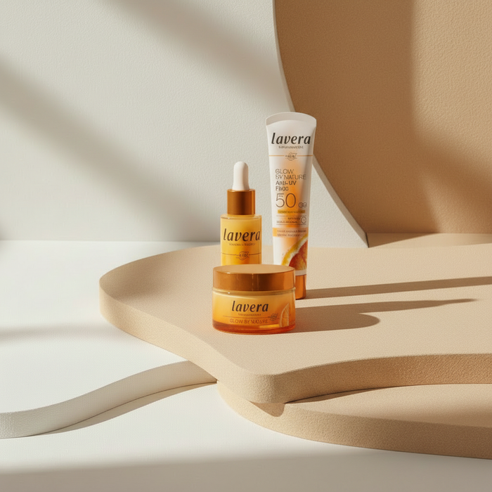 Glow by nature 3in1 Creme, Serum und Anti-UV Fluid LSf 50 (AI-generated image)