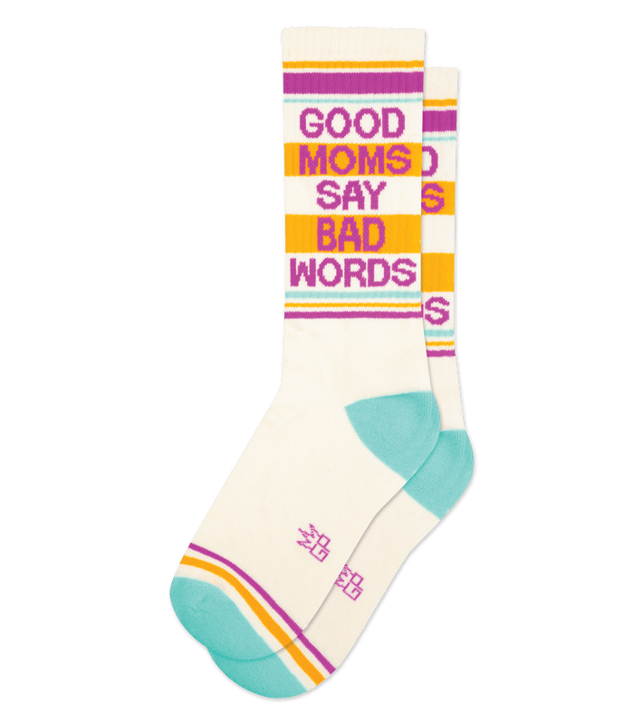 Good Moms Say Bad Words Premium Cotton Gym Socks