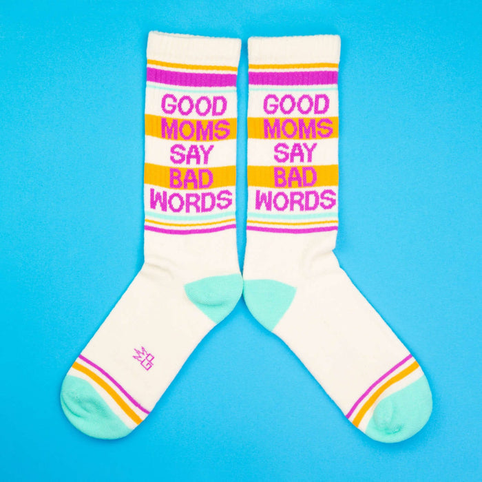 Good Moms Say Bad Words Premium Cotton Gym Socks
