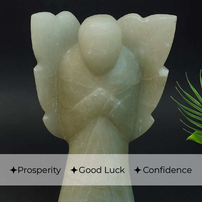 Green Aventurine 6 inch Angel – Abundance, Heart Healing & Emotional Renewal