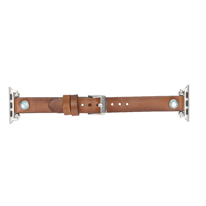 Slim Beady Leather Band for Apple Watch by Hardiston - premium Watch Bands - Apple