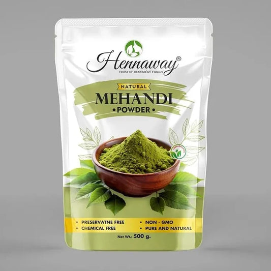 Hennaway Henna Powder 500g | Natural Mehendi Powder for Hair & Hand | Chemical Free | Non-GMO
