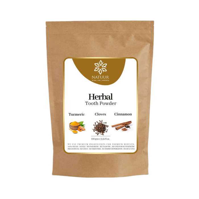 Herbal Toothpowder Bentonite Clay, Cinnamon & Clove 100gms
