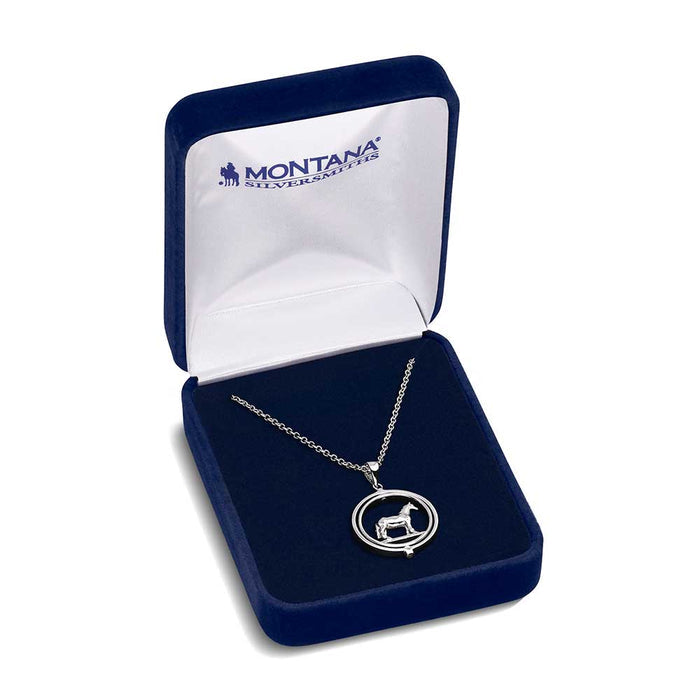 Montana Silversmiths horse pendant necklace in box