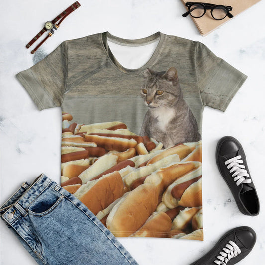 Set against a textured industrial background of weathered concrete grey, this surreal photorealistic scene features a stoic grey tabby cat with intense amber eyes. Contact us with accessibility feedback, we'd love to help!