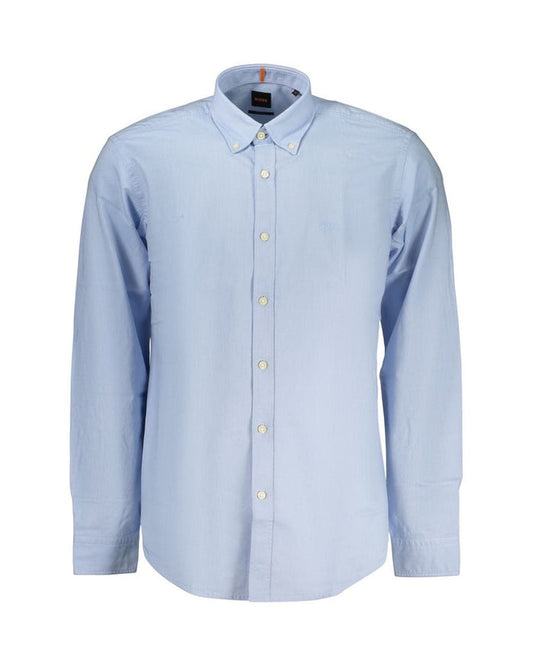 Hugo Boss Azzurro Cotton Men Shirt