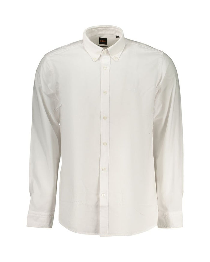 Hugo Boss White Cotton Men's Shirt