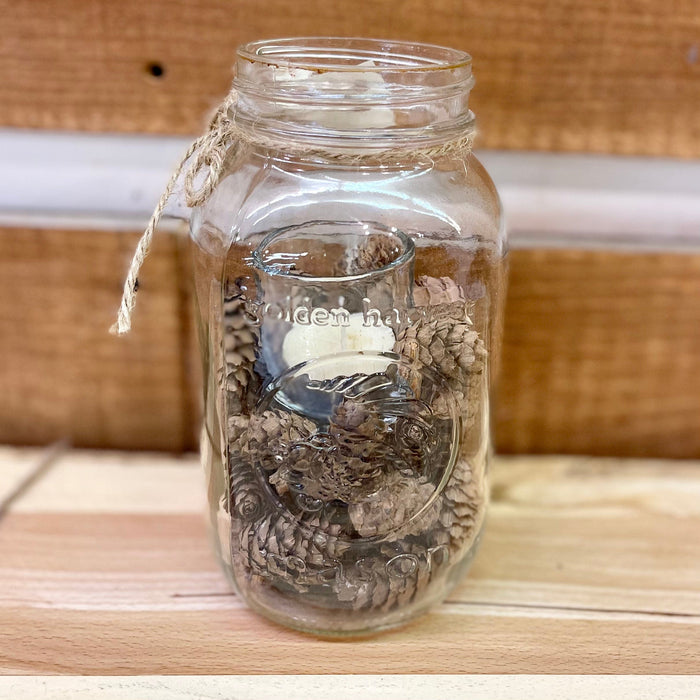 Duda Rustic Mason Jar Candle Holder