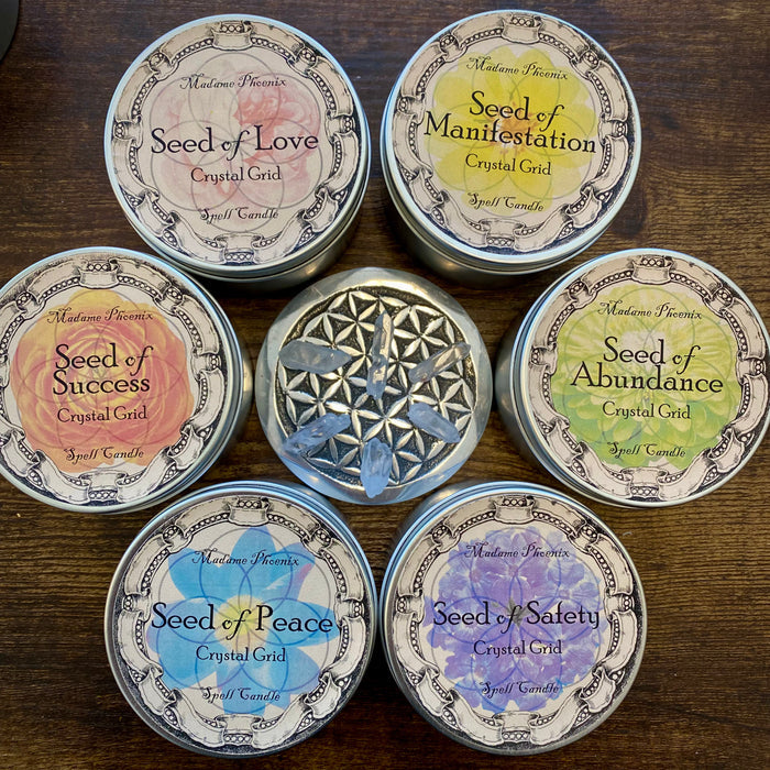 Crystal Grid Spell Candle