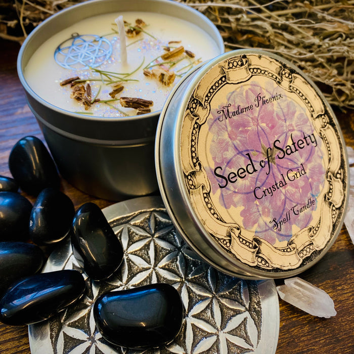 Crystal Grid Spell Candle