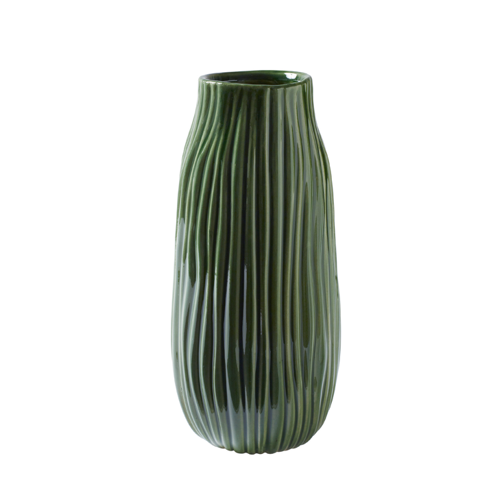 JADE GREEN CERAMIC VASE