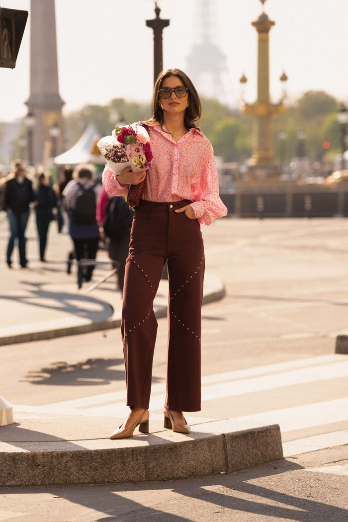 Jeans Gabrielle - Bordeaux
