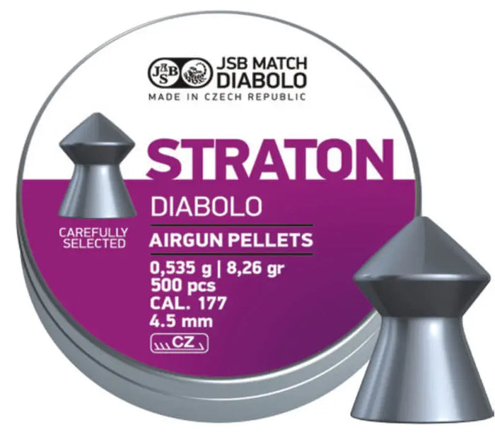 JSB Straton Hagl, 500 stk, 4,5 mm(.177) JSB Match Diabolo