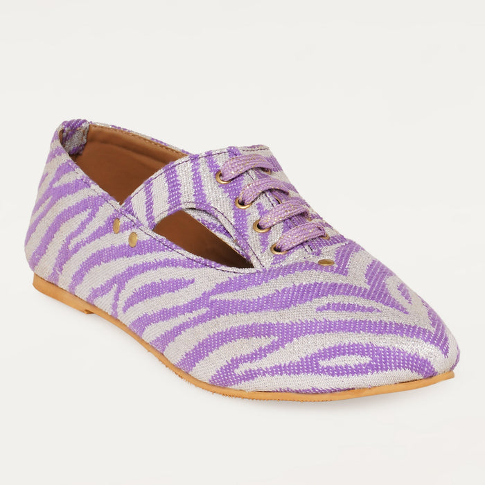 Juliet Oxfords in Purple - The Quirky Naari