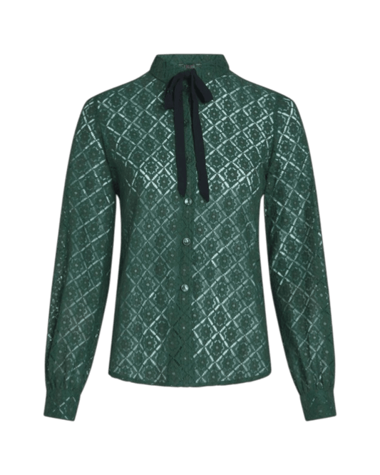 King Louie Maisie Blouse Artiste Lace, Amazon Green