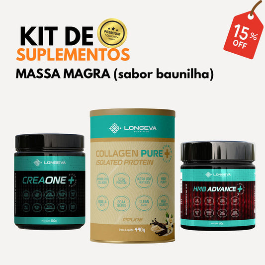 Kit Massa Magra Mulher 40+ (Baunilha)