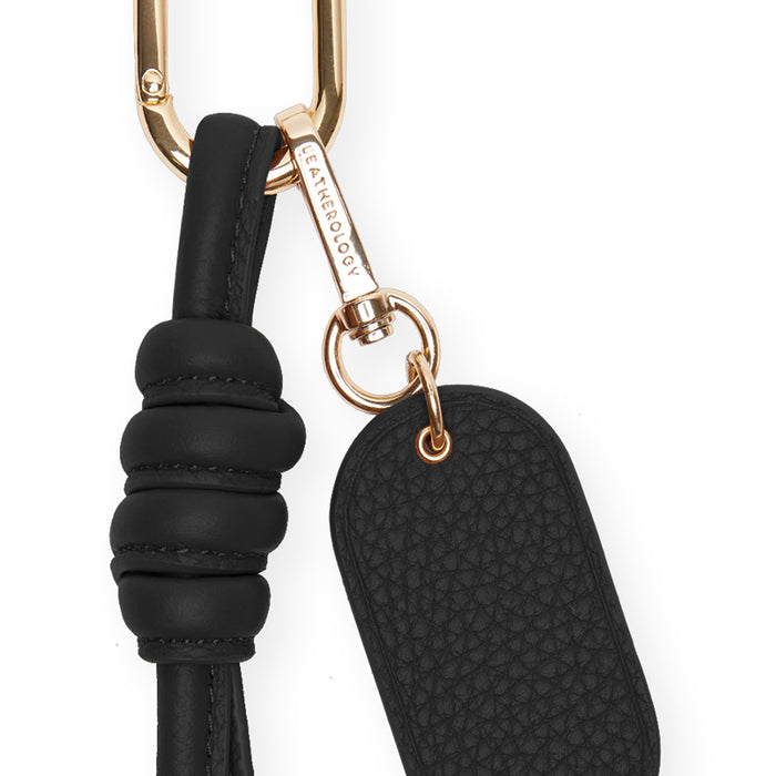 Knotted Keychain Black Pebble