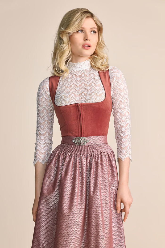 Kruger Alisha Midi Dirndl, Red — 60cm 2pc Set