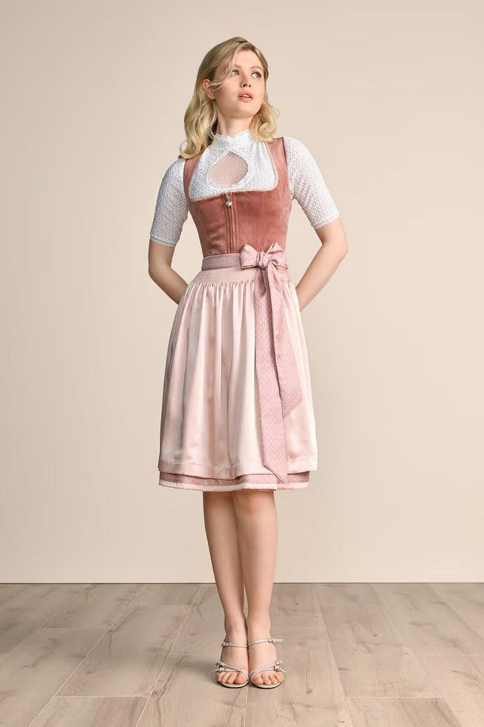 Kruger Dena Midi Dirndl, Red — 60cm 2pc Set