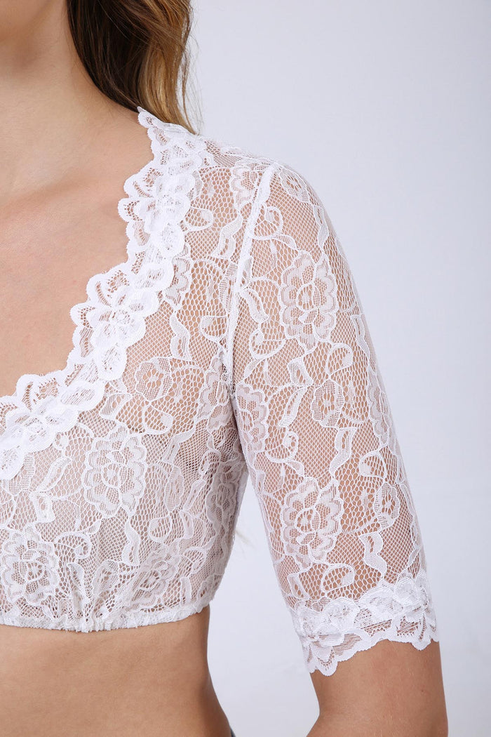 Kruger Cassandra dirndl blouse in ecru, detail
