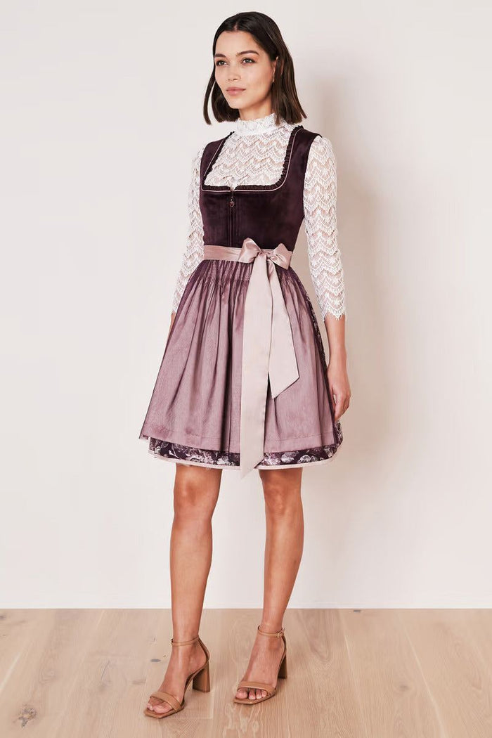 Kruger Joelina Mini Dirndl, Berry — 50cm 2pc Set