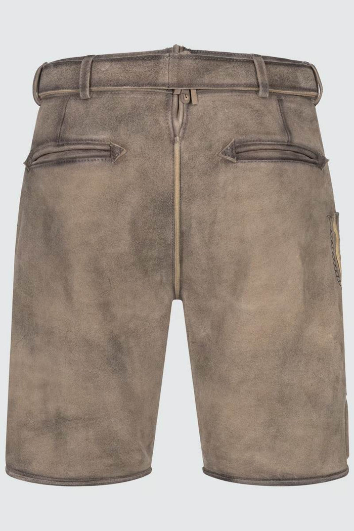 Kruger Men's Lederhosen "Brandon" with belt - Light Brown