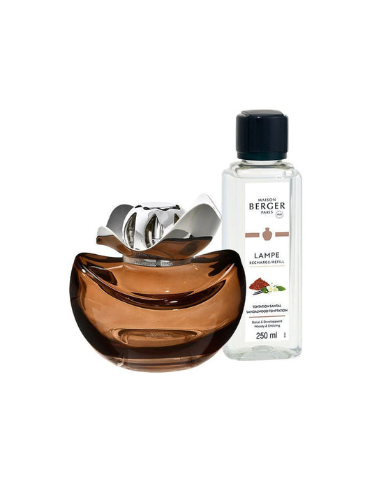 Lampe Berger - Gift Set Chocolate Temptation Lamp with Sandalwood Temptation Fragrance - 314690