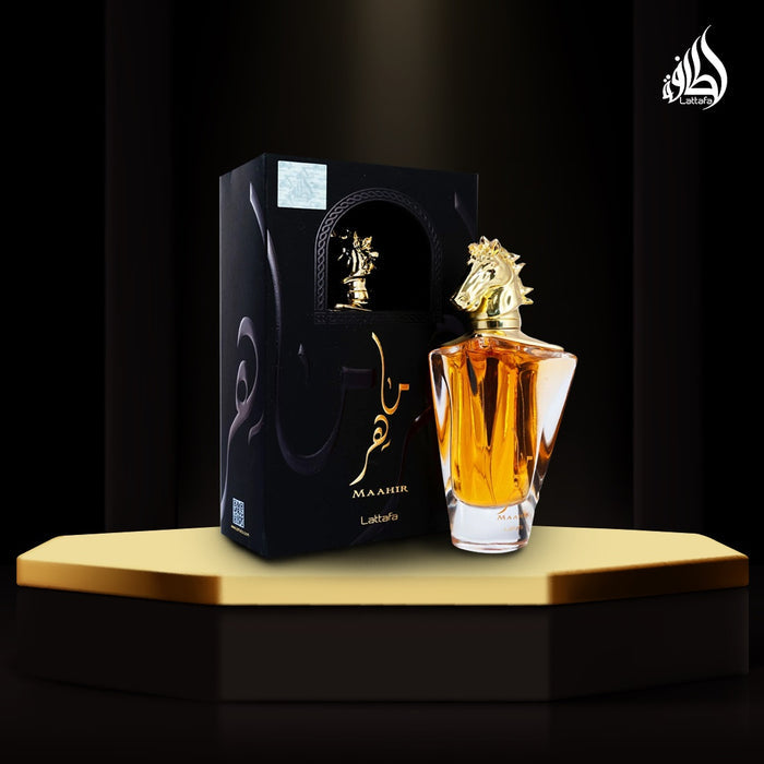 Lattafa Maahir Gold EDP 100ml | Unisex Amber Floral Perfume