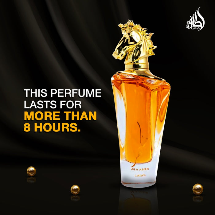 Lattafa Maahir Gold EDP 100ml | Unisex Amber Floral Perfume