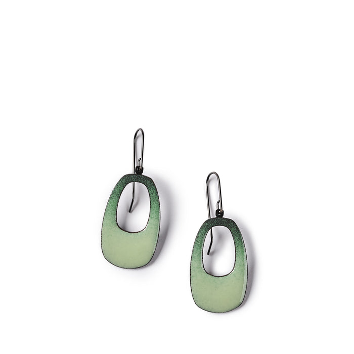 Julia Turner green enamel Laurel Earrings
