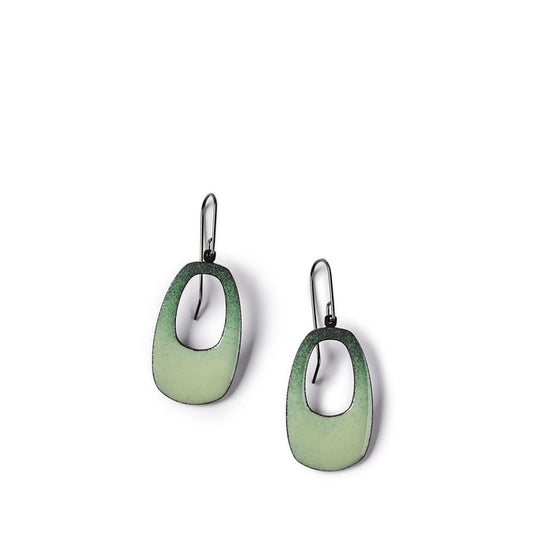 Julia Turner green enamel Laurel Earrings