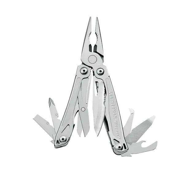 Leatherman Wingman multitool i rustfrit stål foldet ud