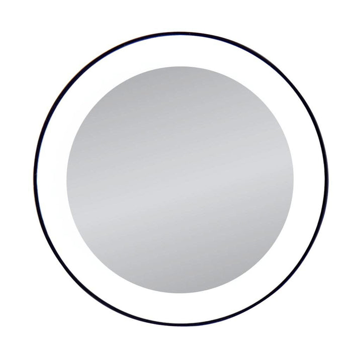 Zadro LED15X 705004419499 product photo front view, lighted compact mirror with magnification & suction cups in front of a white background