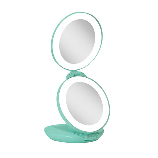 Lighted Travel Mirror with Magnification & Folding-to-Compact Discontinued Colors