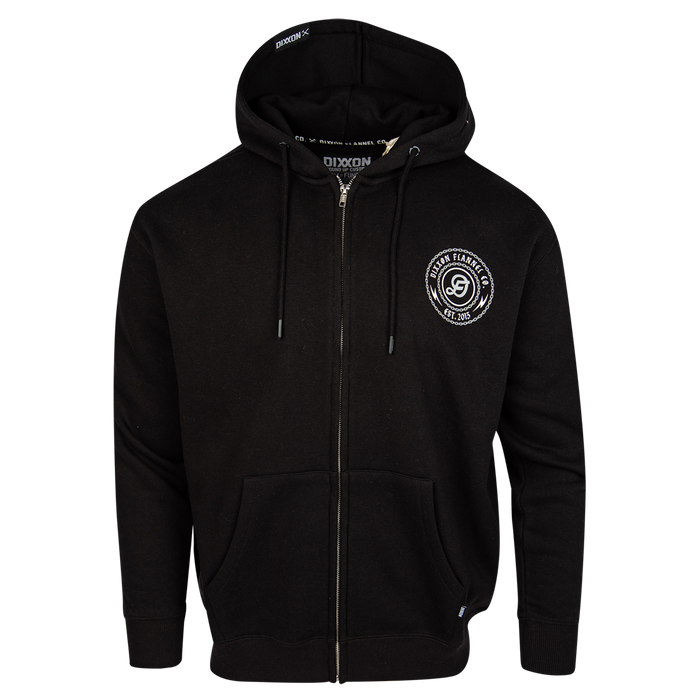 Linked Zip Up Hood - Black