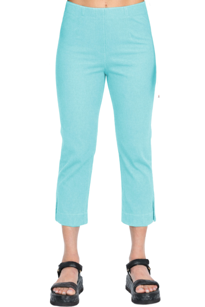LIOR Women's Pull On Cropped Capri 23" Inseam Stretchy Cotton Denim - Sidney