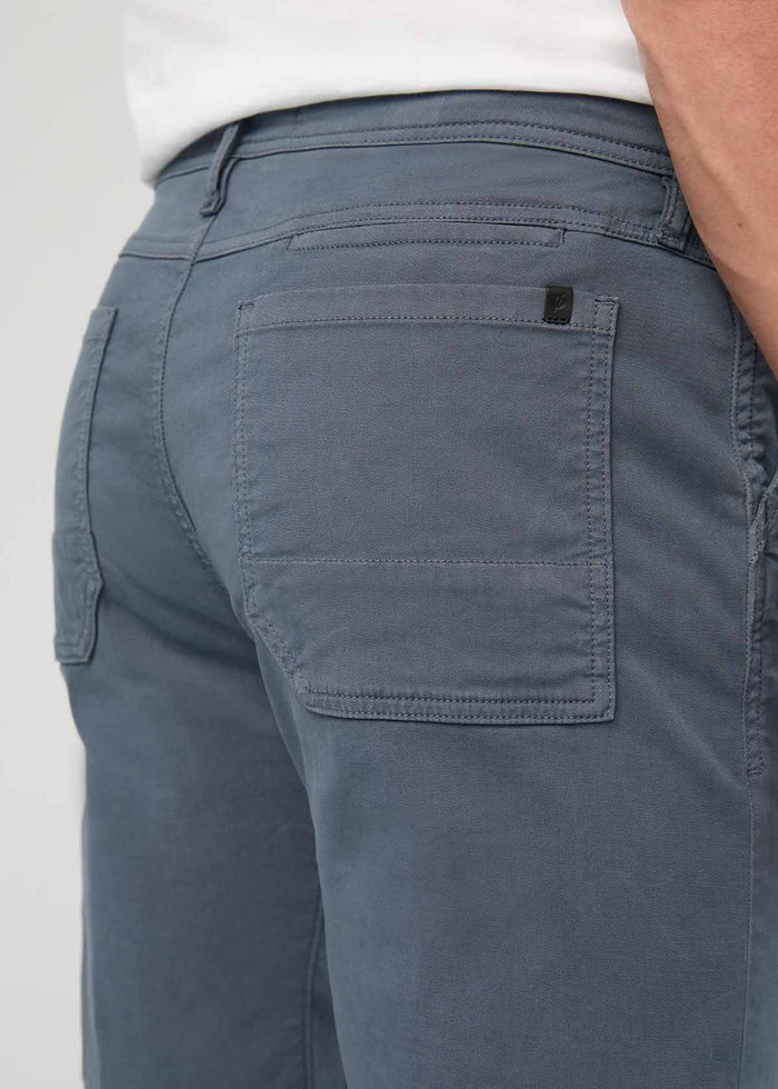 Men's Slate Blue Traveller Pant back pocket detail