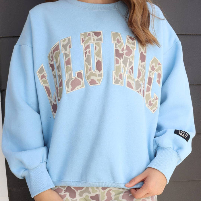 LM-LIGHT BLUE Camo Sweatshirt