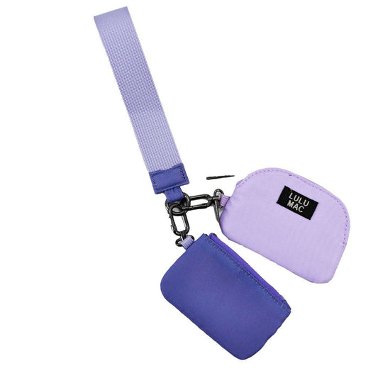 LM-Purple/Lavender Lulu Mac Double Pouch Wristlets