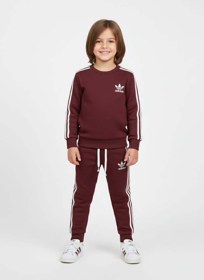 Adidas Logo With 3 White stripes Winter Tracksuit For Boys