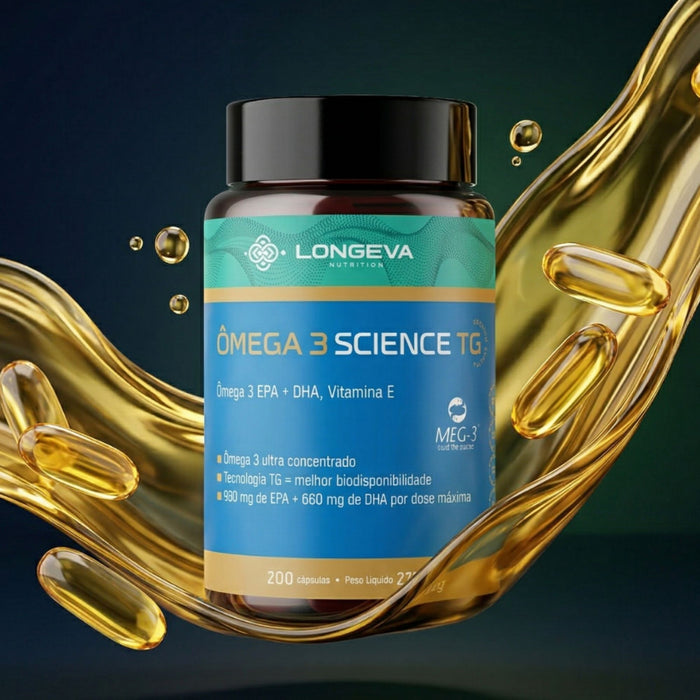 LONGEVA | Ômega 3 Science TG (120 cápsulas) - Alta Pureza e Rendimento